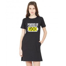 Powered By God Graphic Printed T-shirt Dress