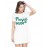 Women's Cotton Biowash Graphic Printed T-Shirt Dress with side pockets - Punjab Di Kudi