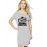 Women's Cotton Biowash Graphic Printed T-Shirt Dress with side pockets - Queens Born In Feb