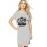 Women's Cotton Biowash Graphic Printed T-Shirt Dress with side pockets - Queens Born In July