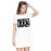 Women's Cotton Biowash Graphic Printed T-Shirt Dress with side pockets - Respect Baby 