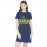 Women's Cotton Biowash Graphic Printed T-Shirt Dress with side pockets - Science Is My Religion