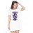Women's Cotton Biowash Graphic Printed T-Shirt Dress with side pockets - Selfie Mein Nahi Leti