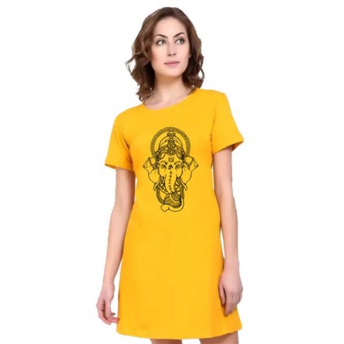 Shri Ganesh Graphic Printed T-shirt Dress
