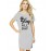 Women's Cotton Biowash Graphic Printed T-Shirt Dress with side pockets - Slay All Day