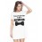 Women's Cotton Biowash Graphic Printed T-Shirt Dress with side pockets - Son Gentlemen