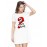 Women's Cotton Biowash Graphic Printed T-Shirt Dress with side pockets - Stupid Questions