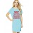Women's Cotton Biowash Graphic Printed T-Shirt Dress with side pockets - Super Power Lies