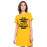 Women's Cotton Biowash Graphic Printed T-Shirt Dress with side pockets - Suraj Chand Har Ladke