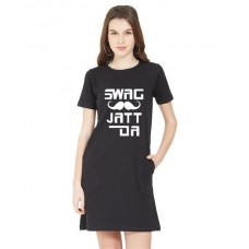 Swag Jatt Da Graphic Printed T-shirt Dress