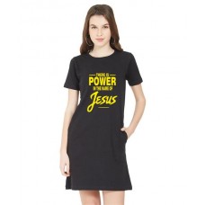 There Is Power In The Name Of Jesus Graphic Printed T-shirt Dress