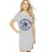 Women's Cotton Biowash Graphic Printed T-Shirt Dress with side pockets - Travel The World