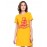 Women's Cotton Biowash Graphic Printed T-Shirt Dress with side pockets - We Are The Girls