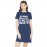 Women's Cotton Biowash Graphic Printed T-Shirt Dress with side pockets - We Break Bones