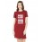 Work Hard Party Harder Graphic Printed T-shirt Dress