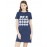 Women's Cotton Biowash Graphic Printed T-Shirt Dress with side pockets - Your Loss Baby