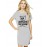Women's Cotton Biowash Graphic Printed T-Shirt Dress with side pockets - Zyada Mat Taad