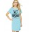 Women's Cotton Biowash Graphic Printed T-Shirt Dress with side pockets - Zyada Mat Taad