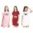 Women's Combo Round Neck Cotton T-Shirt Dress with Printed Graphics and Side Pockets - Be In Life Motivation