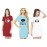 Women's Combo Round Neck Cotton T-Shirt Dress with Printed Graphics and Side Pockets - Pets Of Love