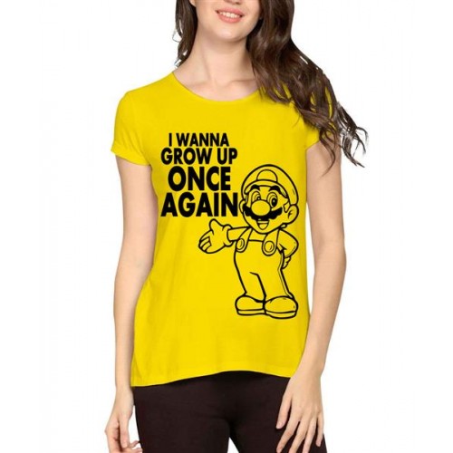 I Wanna Grow Up Once Again Graphic Printed T-shirt