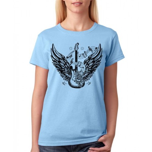 Guitar Wings Graphic Printed T-shirt