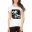 Women's Cotton Biowash Graphic Printed Half Sleeve T-Shirt - Halloween Dark