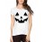 Women's Cotton Biowash Graphic Printed Half Sleeve T-Shirt - Halloween Smile