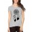 Women's Cotton Biowash Graphic Printed Half Sleeve T-Shirt - Hand Drawn Dream Catcher