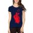 Women's Cotton Biowash Graphic Printed Half Sleeve T-Shirt - Hand Love