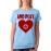 Women's Cotton Biowash Graphic Printed Half Sleeve T-Shirt - Heart Play