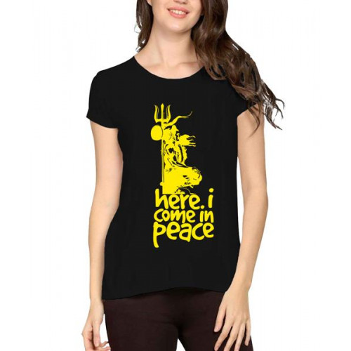 Mahadev Here I Come In Peace Graphic Printed T-shirt