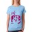 Women's Cotton Biowash Graphic Printed Half Sleeve T-Shirt - Hey Girl Rabbit