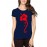 Women's Cotton Biowash Graphic Printed Half Sleeve T-Shirt - Hibiscus Bappa