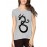 Women's Cotton Biowash Graphic Printed Half Sleeve T-Shirt - Horned Snake