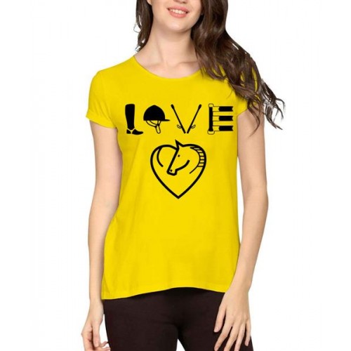 I Love Horse Graphic Printed T-shirt
