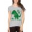 Women's Cotton Biowash Graphic Printed Half Sleeve T-Shirt - Hungry Dino