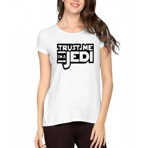 Women's Cotton Biowash Graphic Printed Half Sleeve T-Shirt - I Am A Jedi