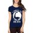 Women's Cotton Biowash Graphic Printed Half Sleeve T-Shirt - I Want To Believe Dino