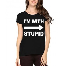 I'M With Stupid Graphic Printed T-shirt