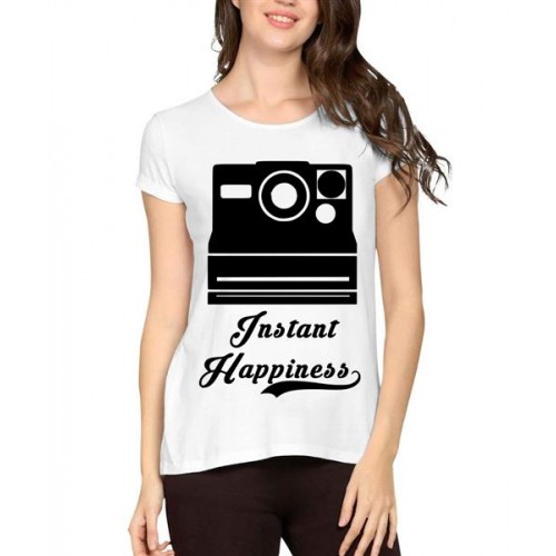 Photography Instant Happiness Graphic Printed T-shirt