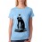 Women's Cotton Biowash Graphic Printed Half Sleeve T-Shirt - Intelligent Cat