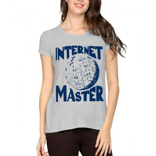 Women's Cotton Biowash Graphic Printed Half Sleeve T-Shirt - Internet Master