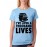 Women's Cotton Biowash Graphic Printed Half Sleeve T-Shirt - I've Lived 