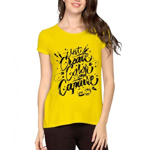 Just Create Color And Capture Graphic Printed T-shirt