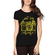 Just Say Cheese Graphic Printed T-shirt