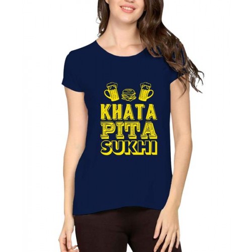 Khata Pita Sukhi Graphic Printed T-shirt