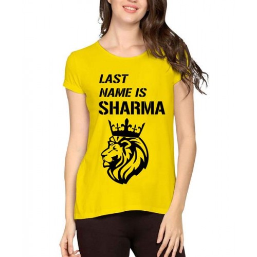 Last Name Is Sharma Graphic Printed T-shirt