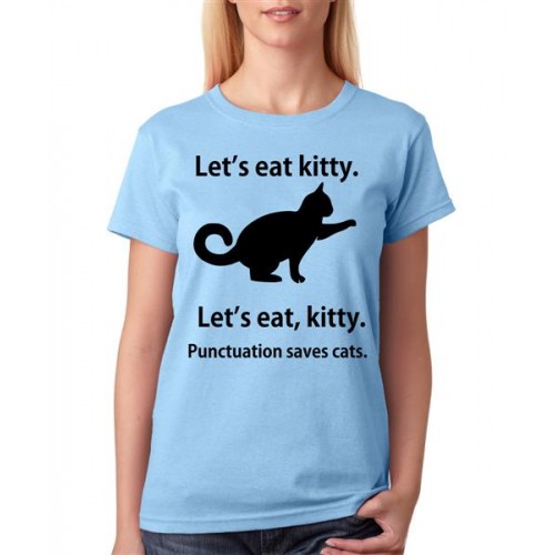 Let's Eat Kitty Graphic Printed T-shirt