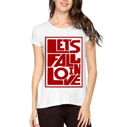 Let's Fall In Love Graphic Printed T-shirt